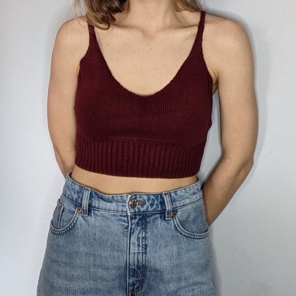 Urban Outfitters cropped knit tank top Size L - Picture 3 of 4